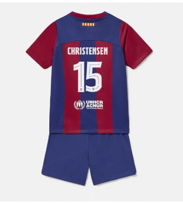 Barcelona Andreas Christensen #15 Replika Babytøj Hjemmebanesæt Børn 2023-24 Kortærmet (+ Korte bukser)